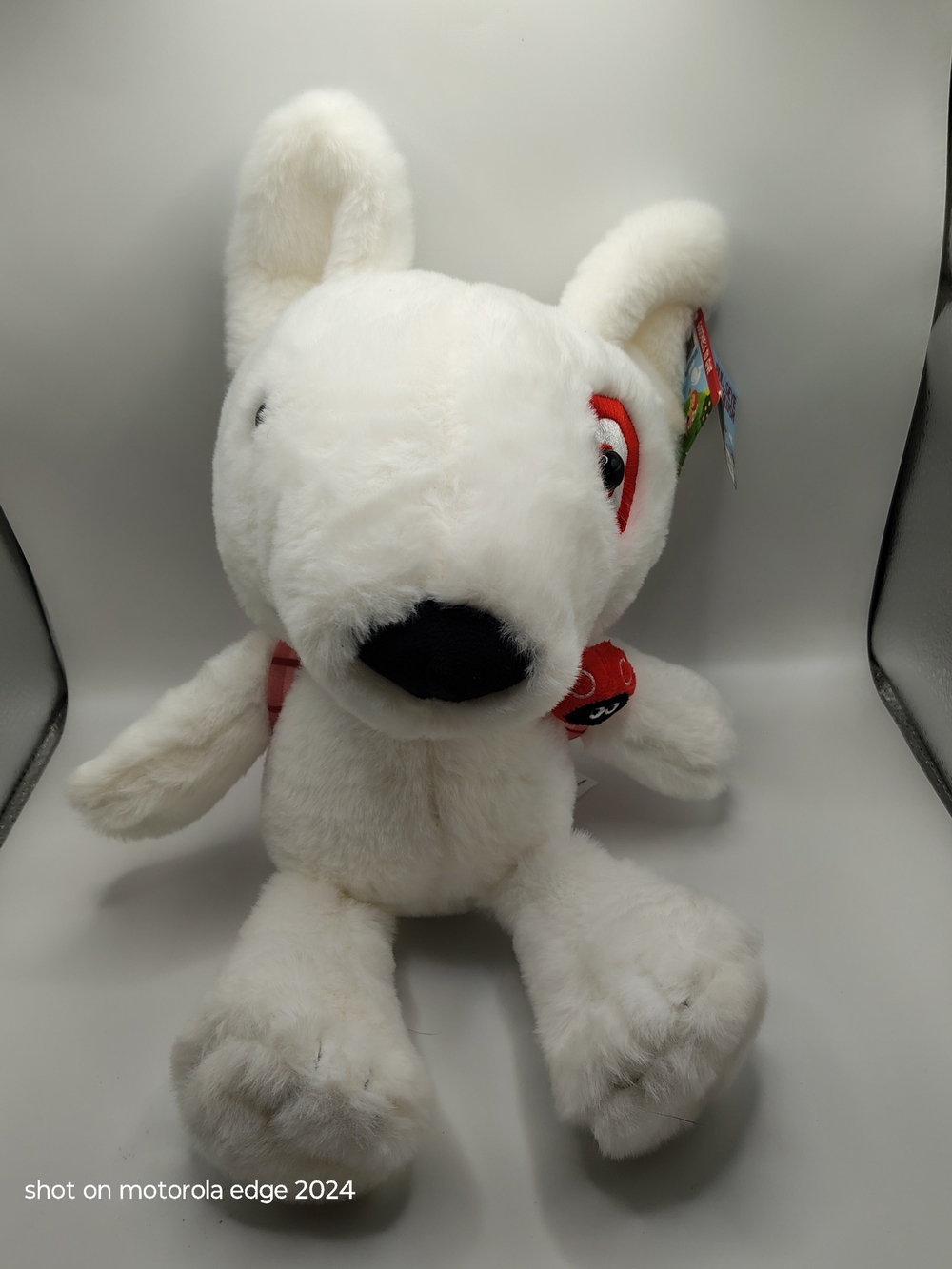 Plush White Dog Stuffed Animal – Soft Cuddly Pet Toy